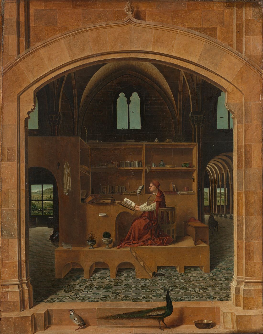 Antonello da Messina, Saint Jerome in His Study, c.1475. A scholar amid an ordered library.
